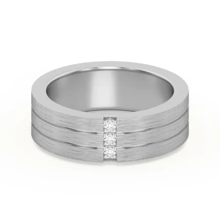Princess Vertical Channel Wedding Band