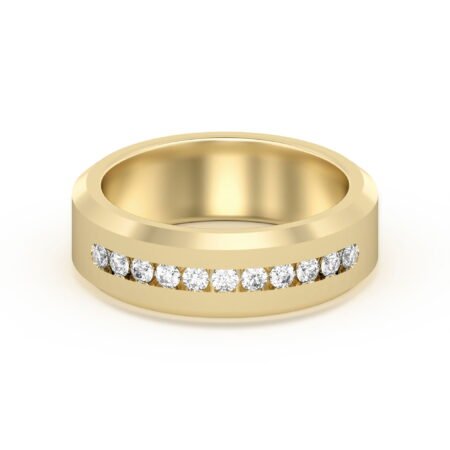 Eleven Channel Set Wedding Band