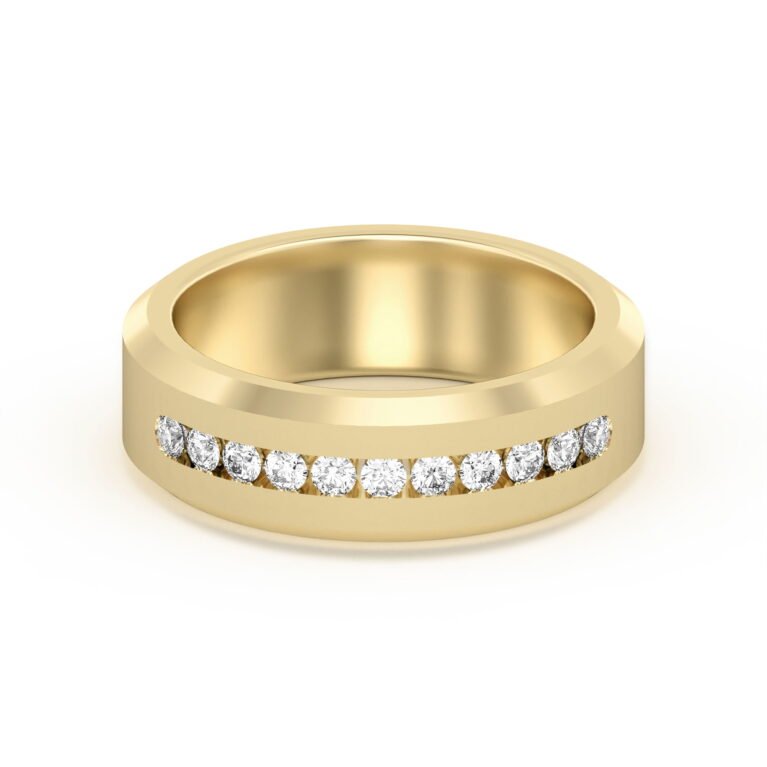 Eleven Channel Set Wedding Band