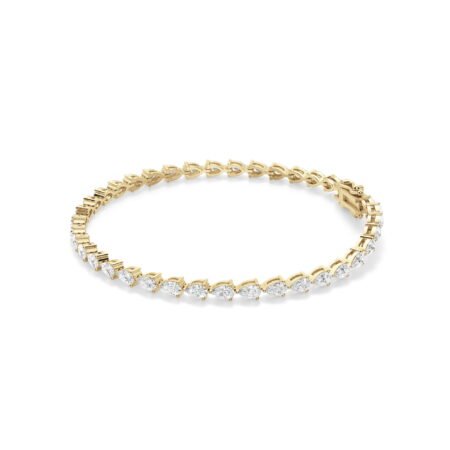 3 Prong Pear Cut Tennis Bracelet 7.00 tcw